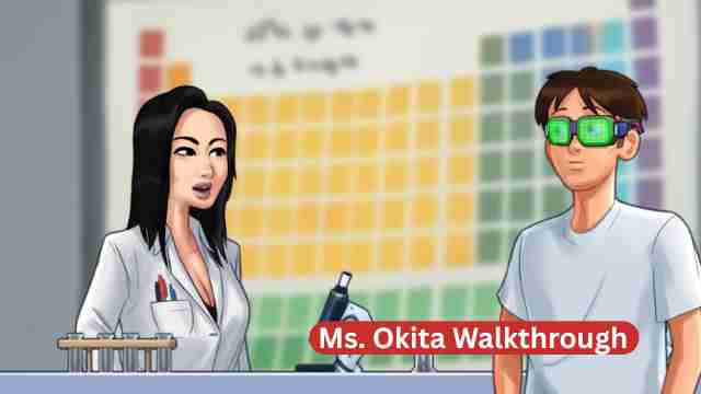 Details of Beautiful Asian Mam Ms. Okita in Summertime Saga Game